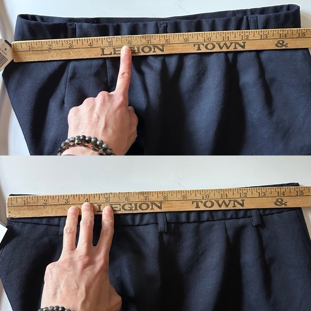 Classic Women's Straight-Leg Dress Pants - Navy - Picture 12 of 12